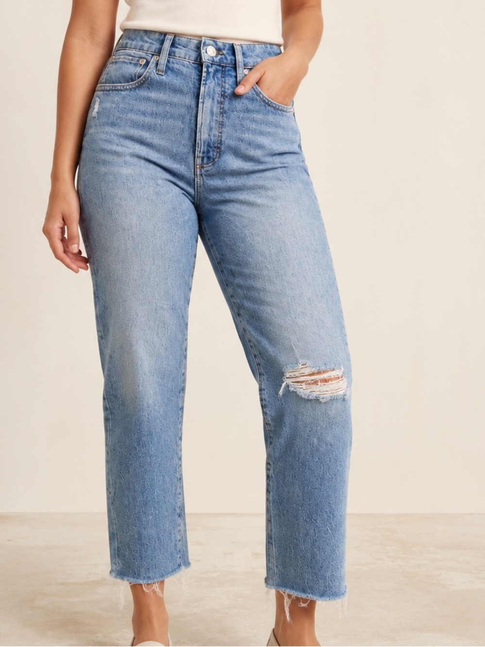Madewell Light Blue High-Rise Cropped Ankle Jeans